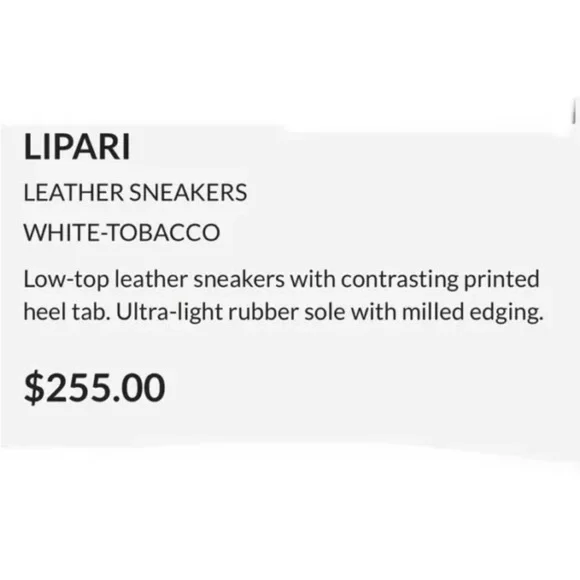 NWT VOILE BLANCHE LIPARI White/Tobacco Leather Sneakers - Picture 6 of 16